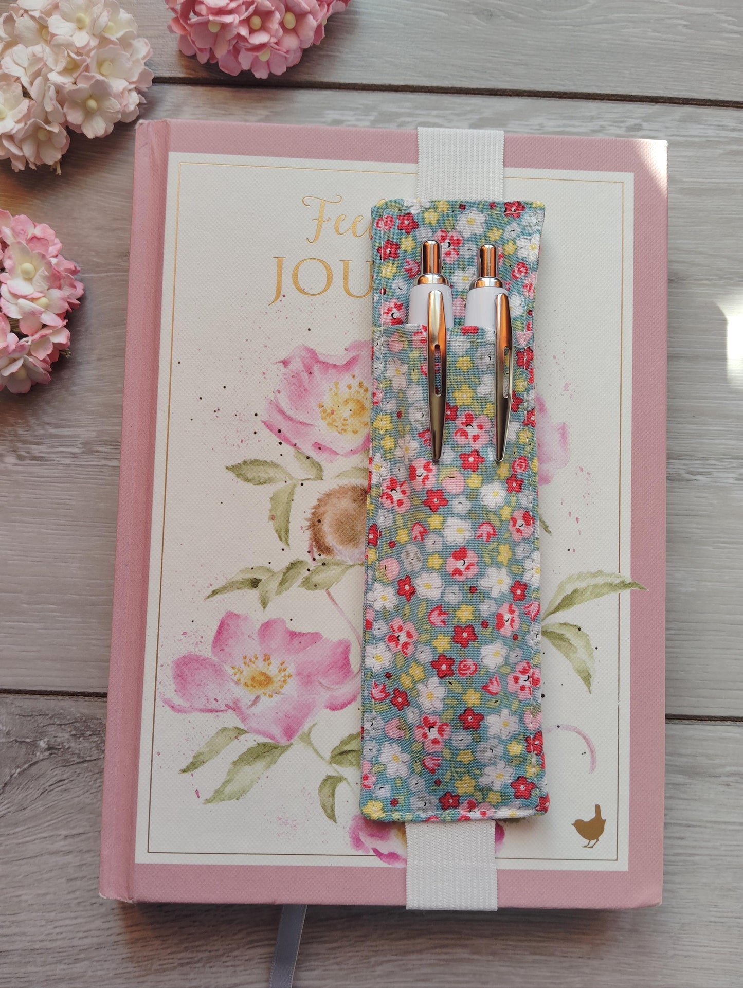 Pen holder/pouch, Journal Pen Holder, Pencil Holder, Pen Holder for Journal, Fabric Pen Holder, Diary Pen Holder, Pen Holder for Notebook