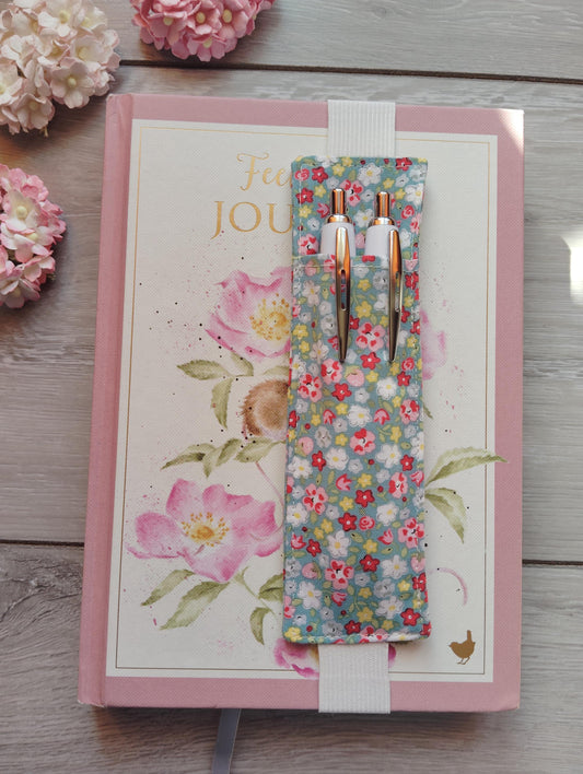 Pen holder/pouch, Journal Pen Holder, Pencil Holder, Pen Holder for Journal, Fabric Pen Holder, Diary Pen Holder, Pen Holder for Notebook