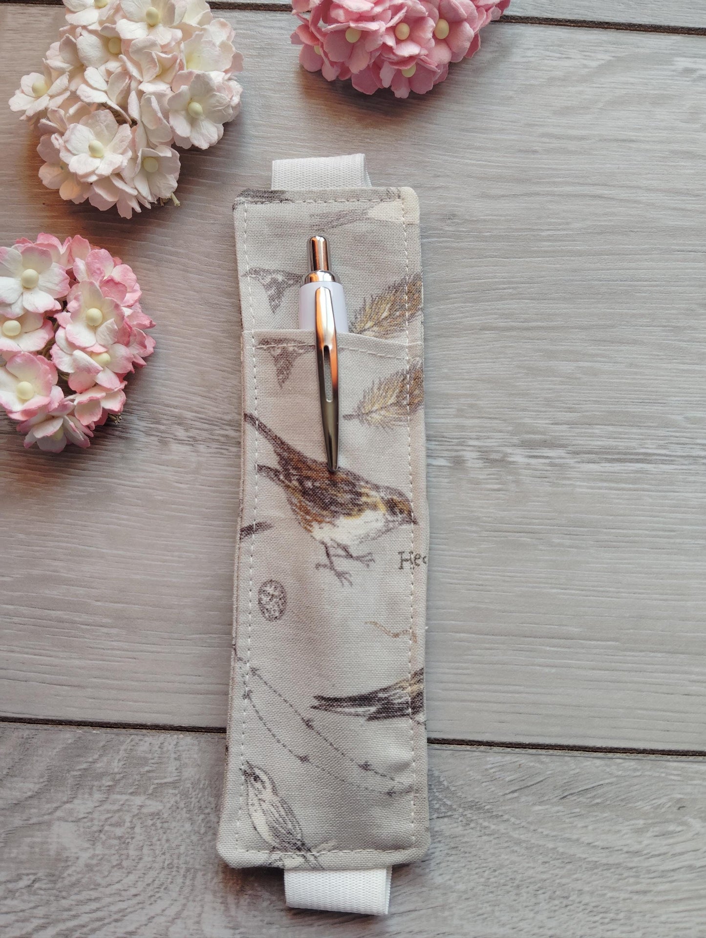 Pen holder/pouch, Journal Pen Holder, Pencil Holder, Pen Holder for Journal, Fabric Pen Holder, Diary Pen Holder, Pen Holder for Notebook