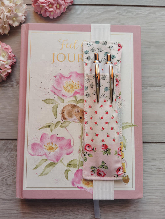 Pen holder/pouch, Journal Pen Holder, Pencil Holder, Pen Holder for Journal, Fabric Pen Holder, Diary Pen Holder, Pen Holder for Notebook