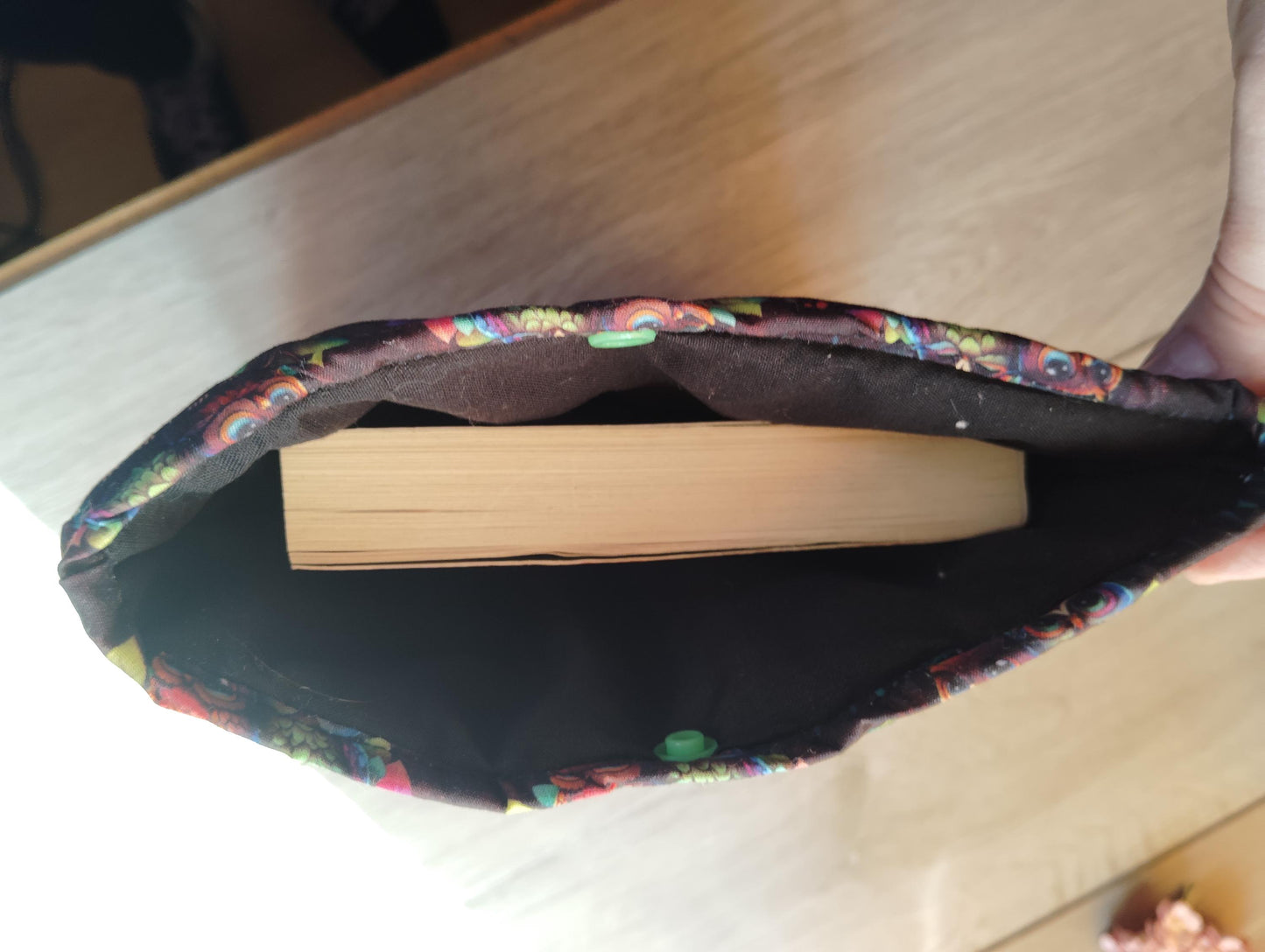 Book Sleeve, book cover, book protector, flowers and highland cows