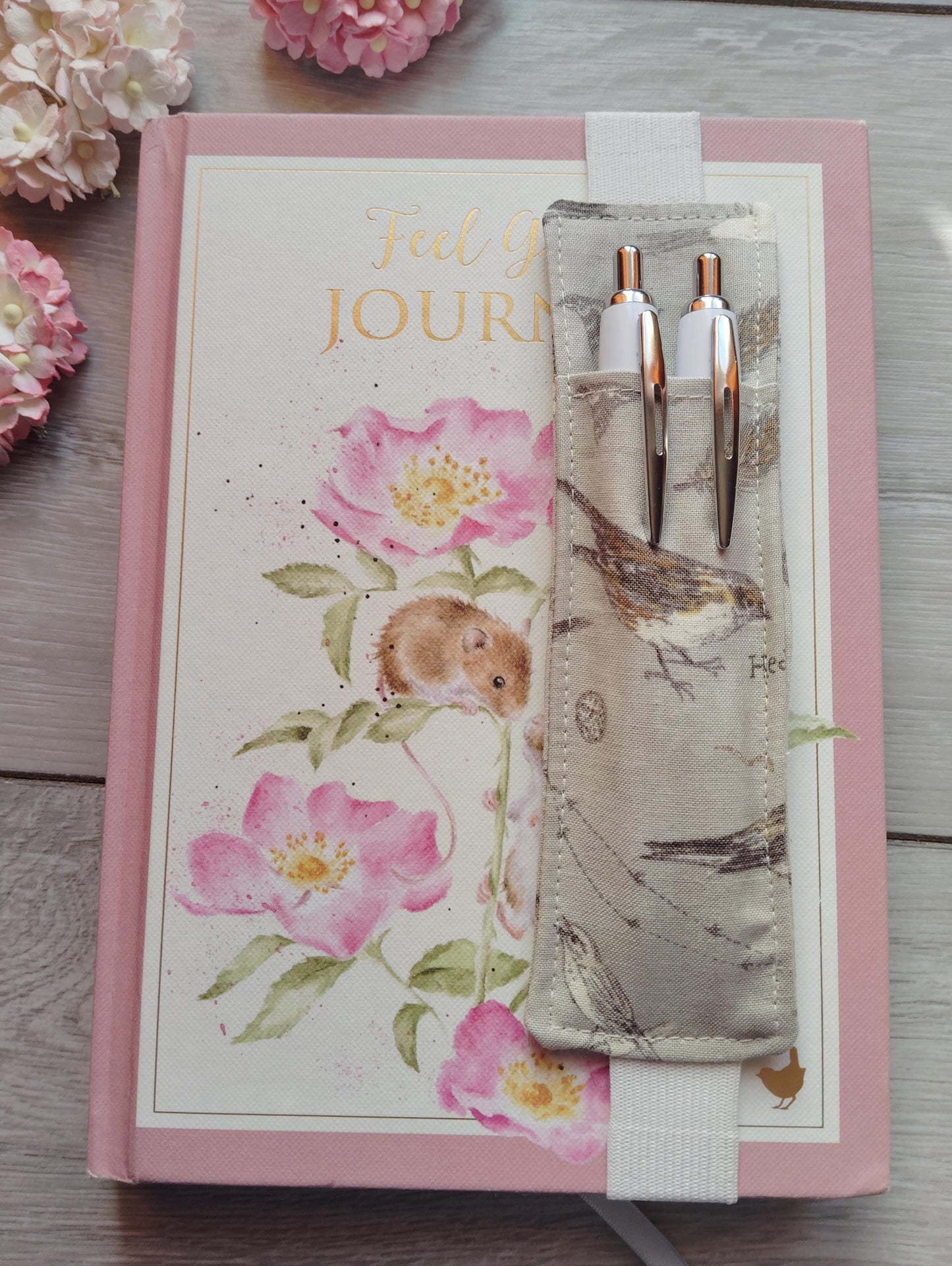 Pen holder/pouch, Journal Pen Holder, Pencil Holder, Pen Holder for Journal, Fabric Pen Holder, Diary Pen Holder, Pen Holder for Notebook