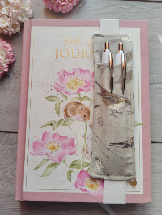 Pen holder/pouch, Journal Pen Holder, Pencil Holder, Pen Holder for Journal, Fabric Pen Holder, Diary Pen Holder, Pen Holder for Notebook