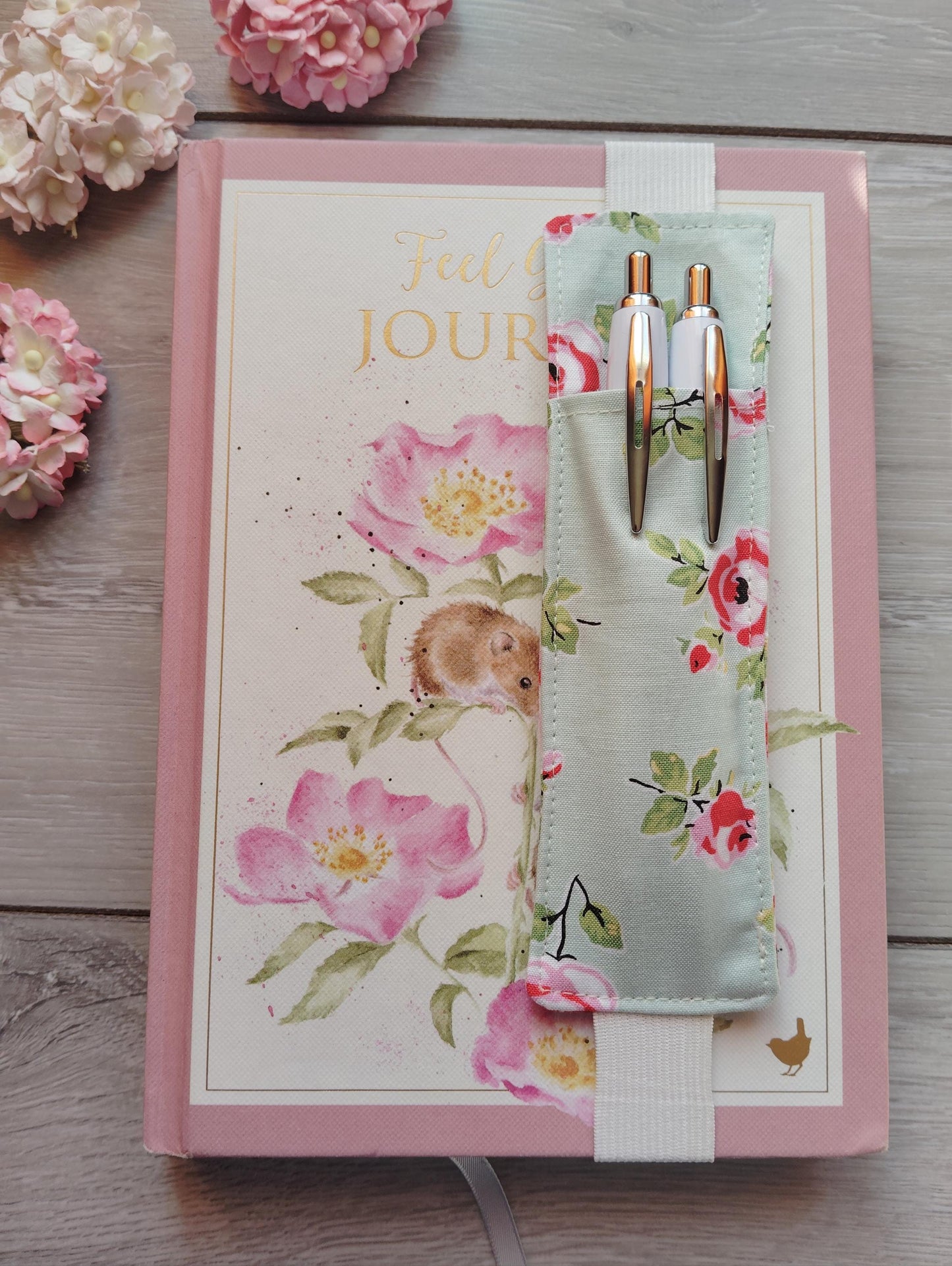 Pen holder/pouch, Journal Pen Holder, Pencil Holder, Pen Holder for Journal, Fabric Pen Holder, Diary Pen Holder, Pen Holder for Notebook