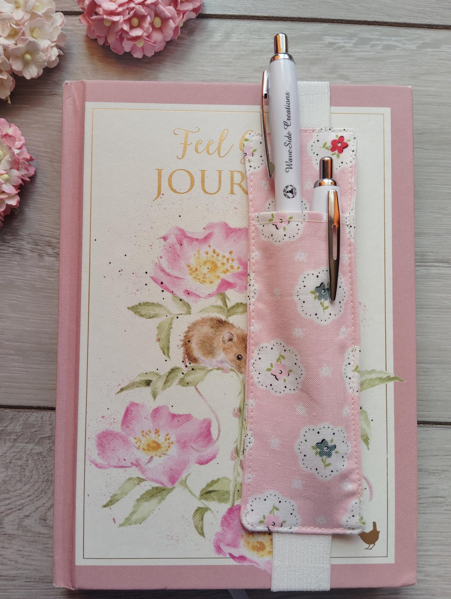 Pen holder/pouch, Journal Pen Holder, Pencil Holder, Pen Holder for Journal, Fabric Pen Holder, Diary Pen Holder, Pen Holder for Notebook