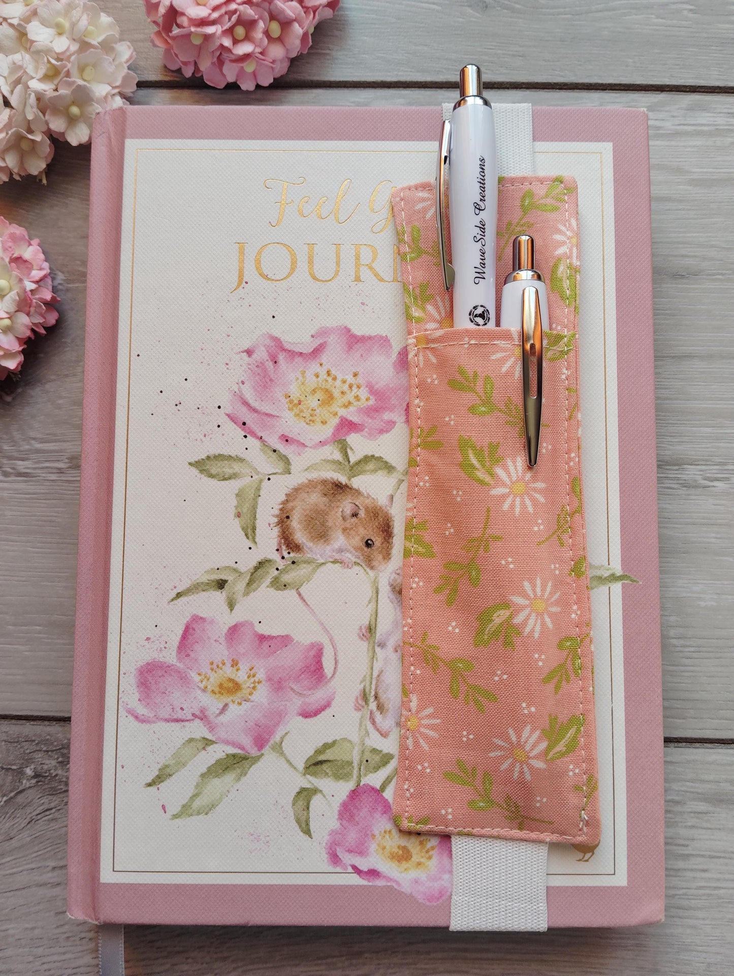 Pen holder/pouch, Journal Pen Holder, Pencil Holder, Pen Holder for Journal, Fabric Pen Holder, Diary Pen Holder, Pen Holder for Notebook