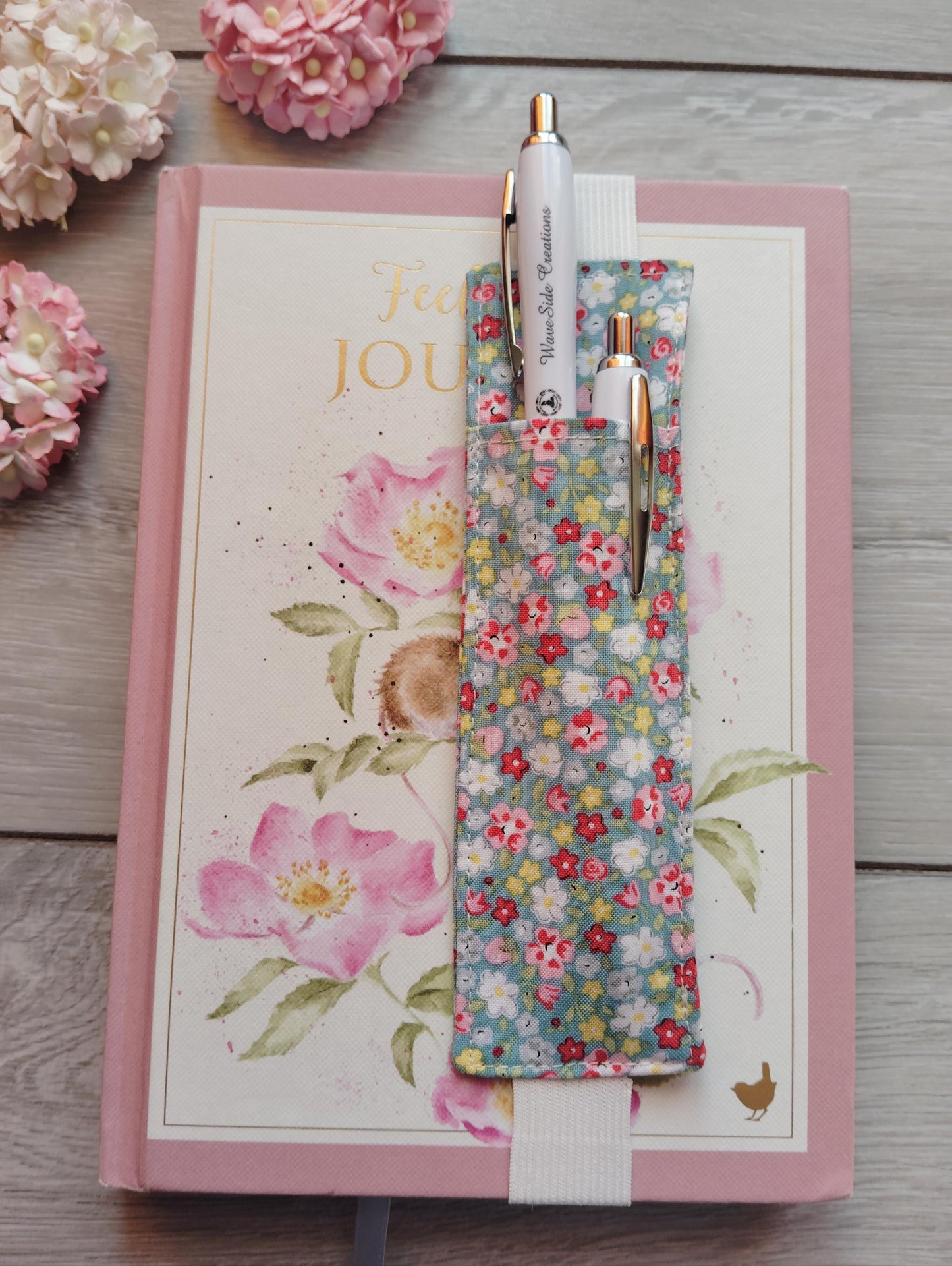 Pen holder/pouch, Journal Pen Holder, Pencil Holder, Pen Holder for Journal, Fabric Pen Holder, Diary Pen Holder, Pen Holder for Notebook
