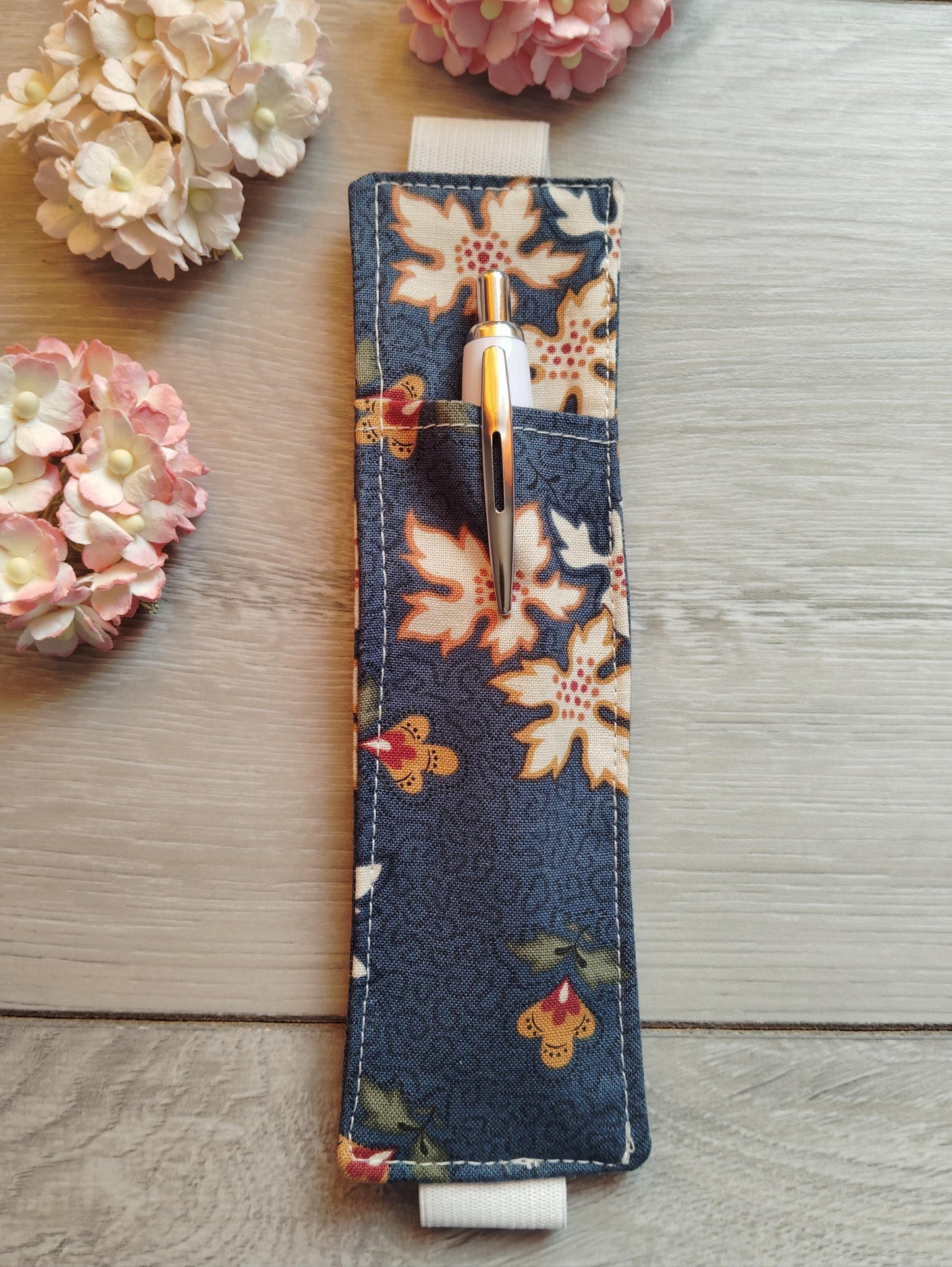 Pen holder/pouch, Journal Pen Holder, Pencil Holder, Pen Holder for Journal, Fabric Pen Holder, Diary Pen Holder, Pen Holder for Notebook