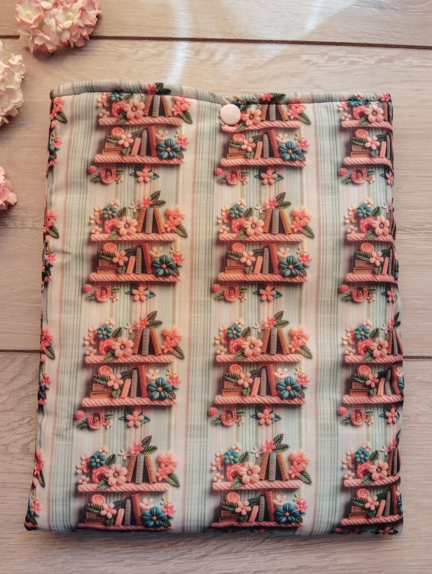 Book Sleeve, book cover, book protector, kindle cover, tablet cover, book shelf themed.