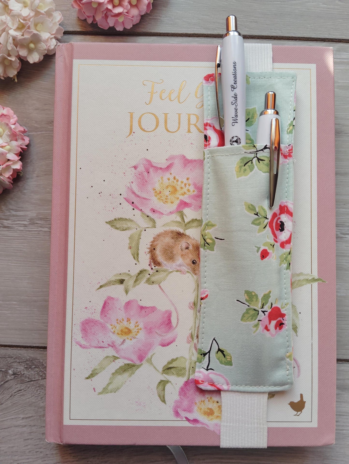 Pen holder/pouch, Journal Pen Holder, Pencil Holder, Pen Holder for Journal, Fabric Pen Holder, Diary Pen Holder, Pen Holder for Notebook