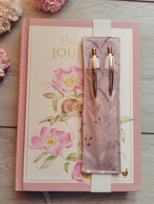 Pen holder/pouch, Journal Pen Holder, Pencil Holder, Pen Holder for Journal, Fabric Pen Holder, Diary Pen Holder, Pen Holder for Notebook