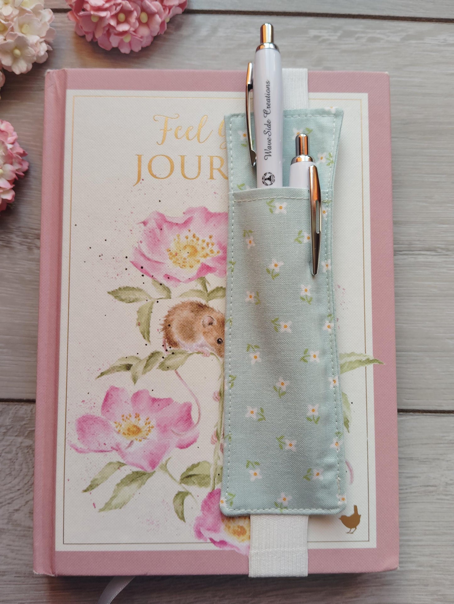 Pen holder/pouch, Journal Pen Holder, Pencil Holder, Pen Holder for Journal, Fabric Pen Holder, Diary Pen Holder, Pen Holder for Notebook
