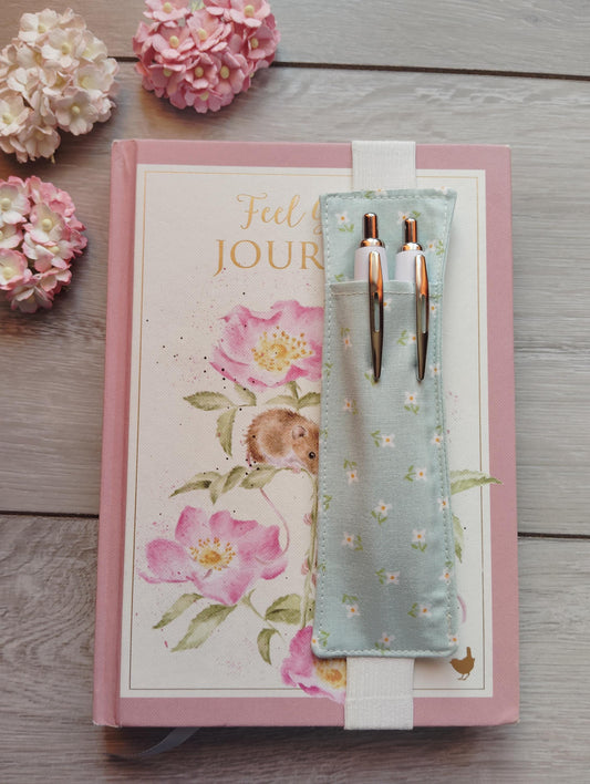 Pen holder/pouch, Journal Pen Holder, Pencil Holder, Pen Holder for Journal, Fabric Pen Holder, Diary Pen Holder, Pen Holder for Notebook