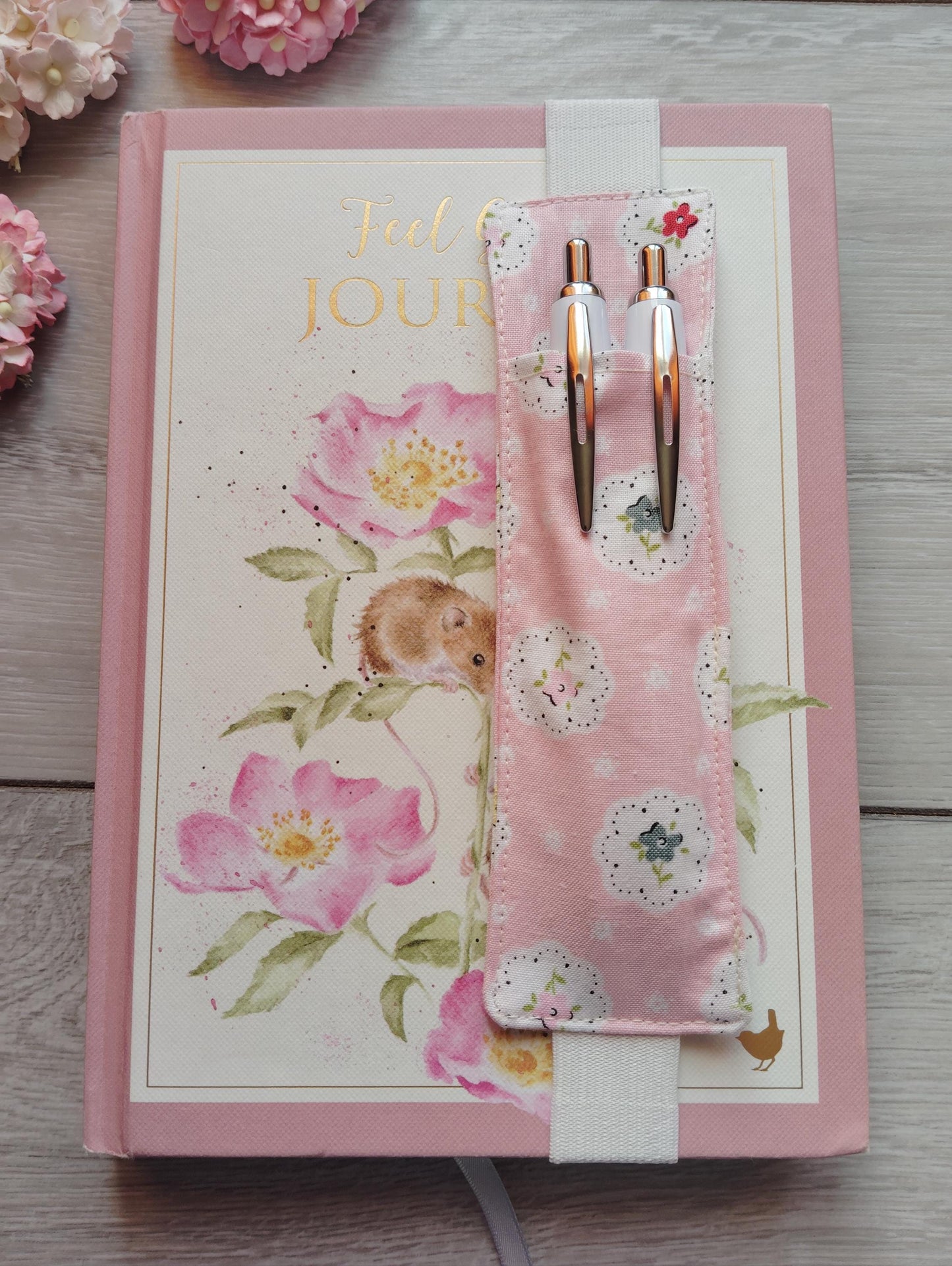 Pen holder/pouch, Journal Pen Holder, Pencil Holder, Pen Holder for Journal, Fabric Pen Holder, Diary Pen Holder, Pen Holder for Notebook