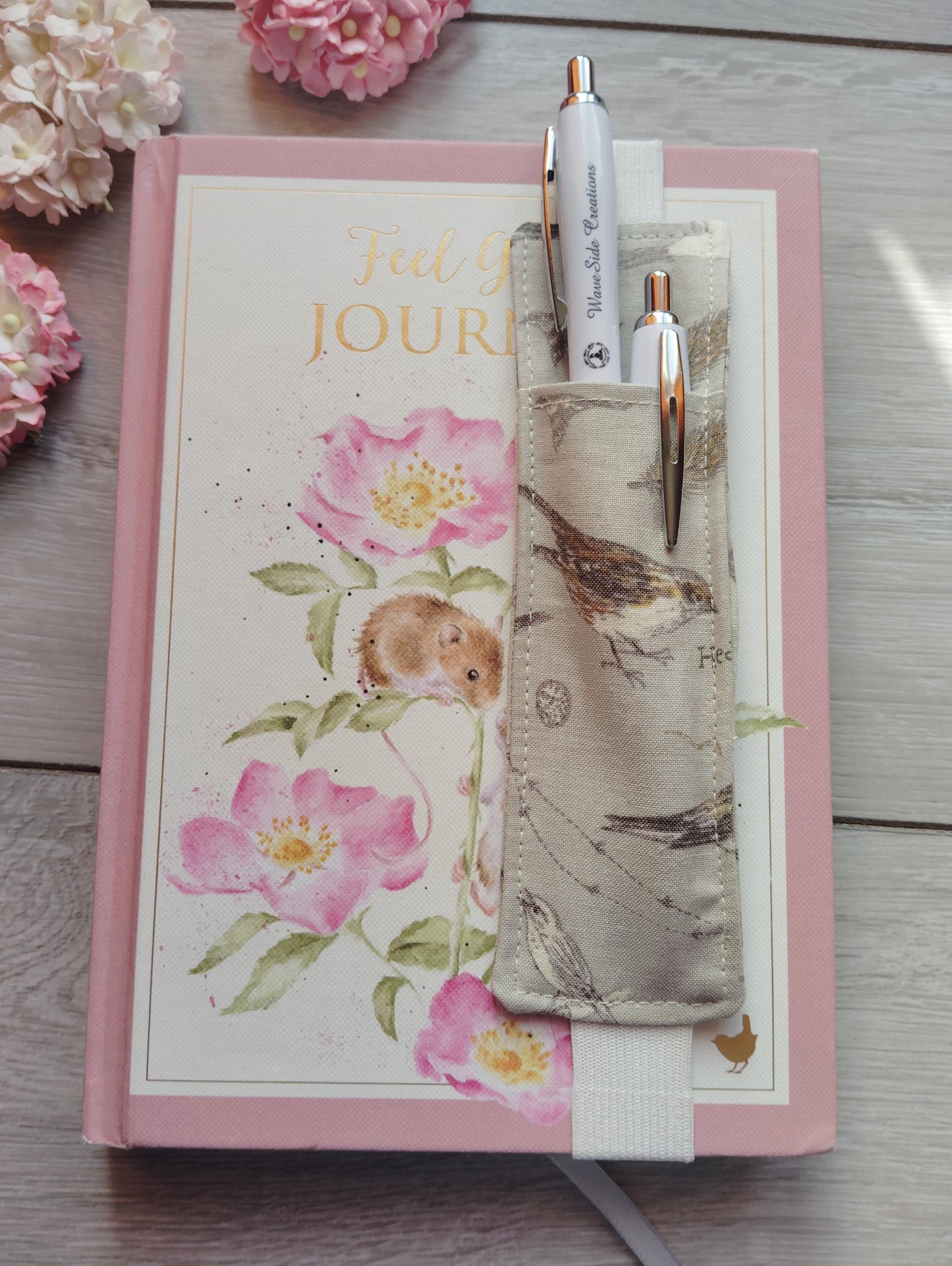 Pen holder/pouch, Journal Pen Holder, Pencil Holder, Pen Holder for Journal, Fabric Pen Holder, Diary Pen Holder, Pen Holder for Notebook