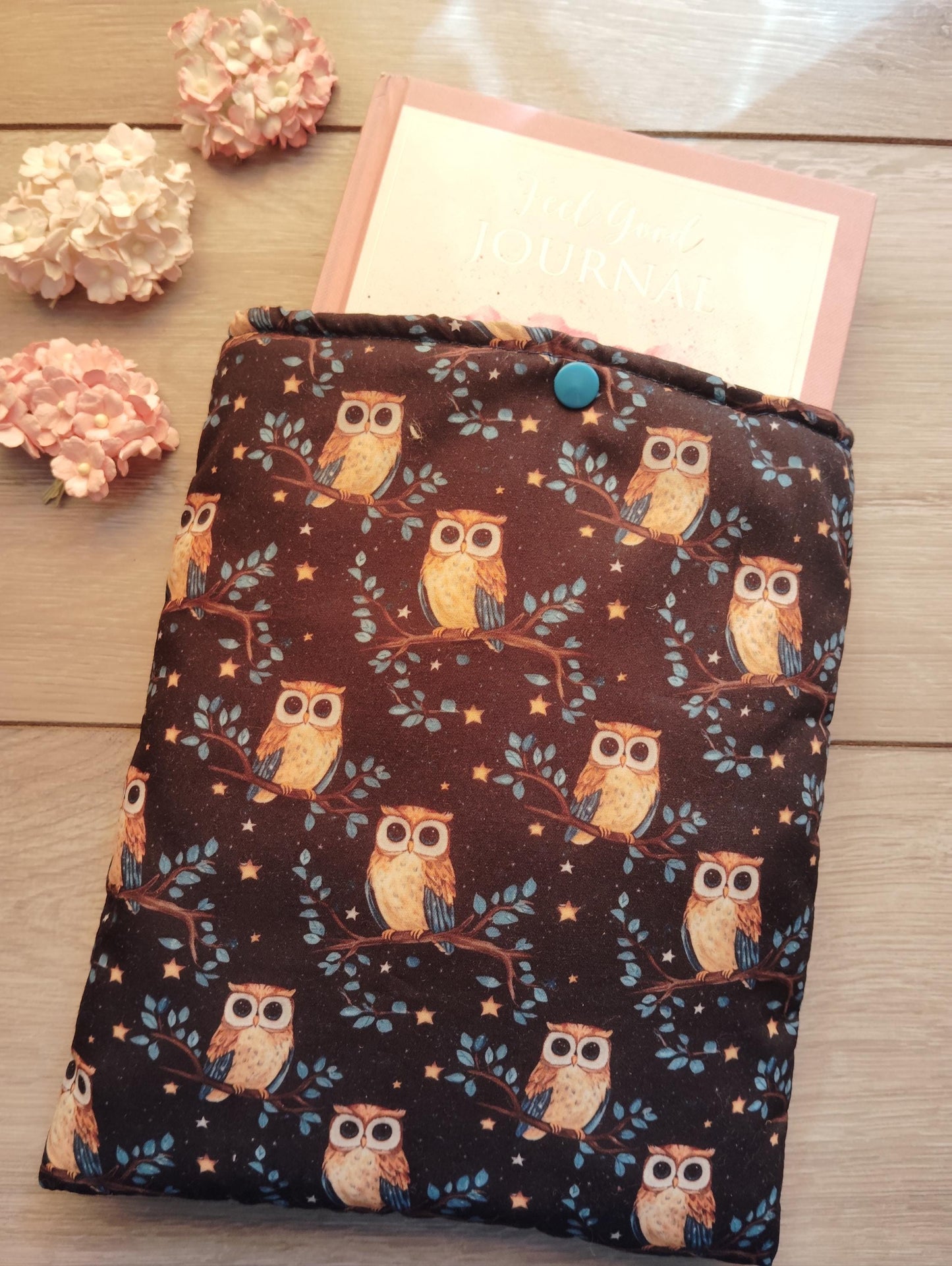 Book Sleeve, book cover, book protector, kindle cover, tablet cover, owl themed.