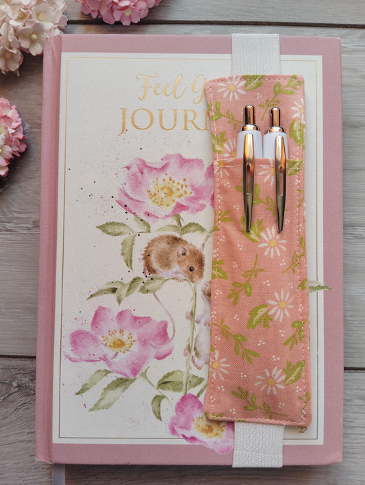 Pen holder/pouch, Journal Pen Holder, Pencil Holder, Pen Holder for Journal, Fabric Pen Holder, Diary Pen Holder, Pen Holder for Notebook