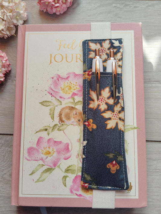 Pen holder/pouch, Journal Pen Holder, Pencil Holder, Pen Holder for Journal, Fabric Pen Holder, Diary Pen Holder, Pen Holder for Notebook