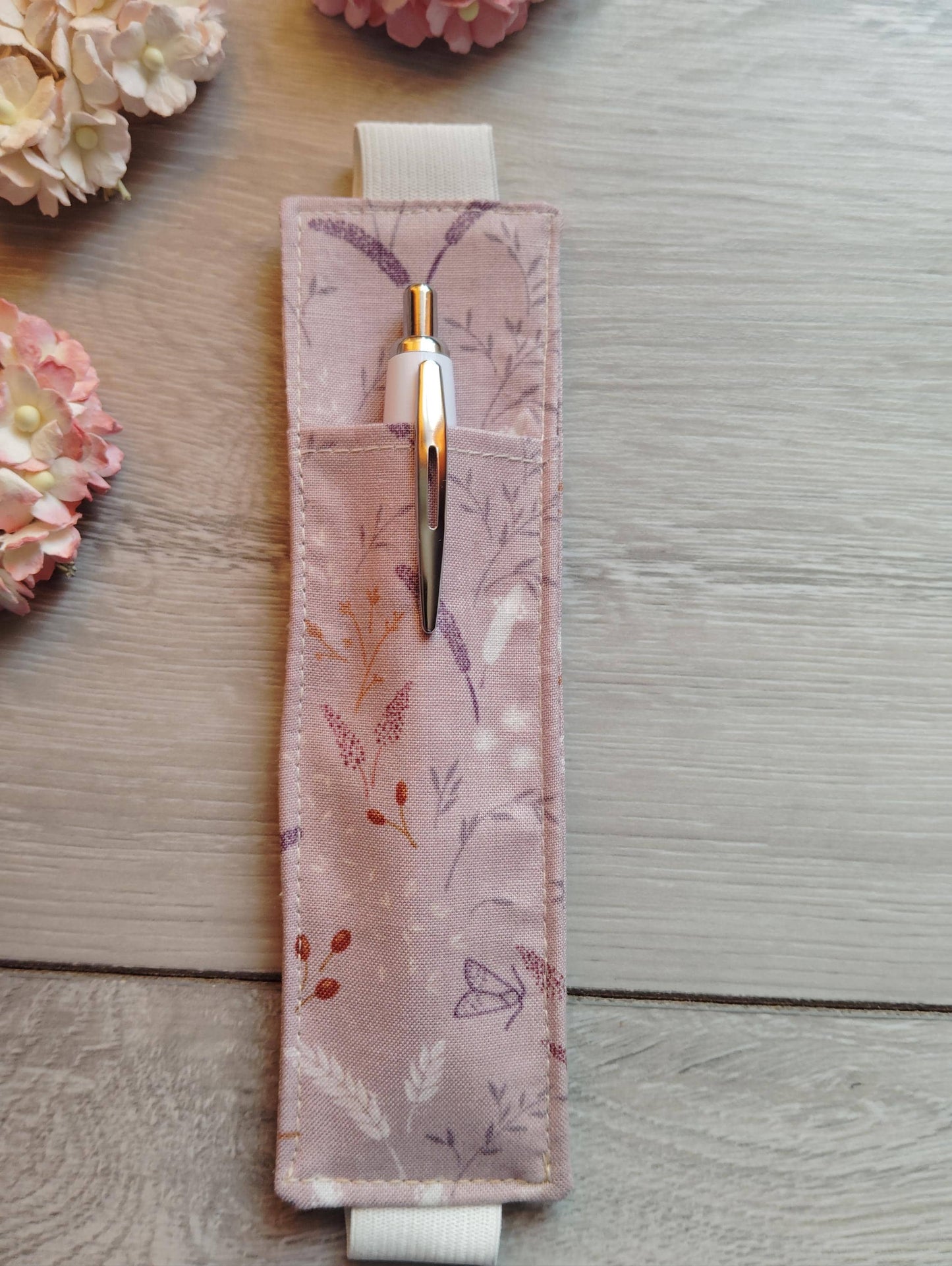 Pen holder/pouch, Journal Pen Holder, Pencil Holder, Pen Holder for Journal, Fabric Pen Holder, Diary Pen Holder, Pen Holder for Notebook