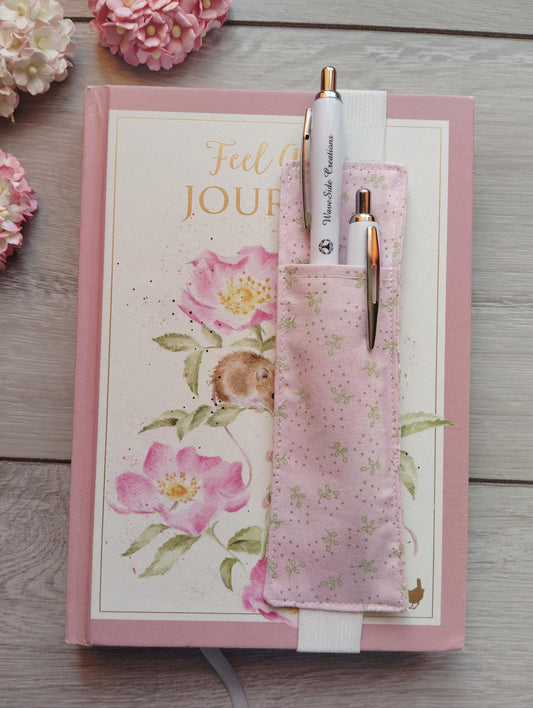 Pen holder/pouch, Journal Pen Holder, Pencil Holder, Pen Holder for Journal, Fabric Pen Holder, Diary Pen Holder, Pen Holder for Notebook
